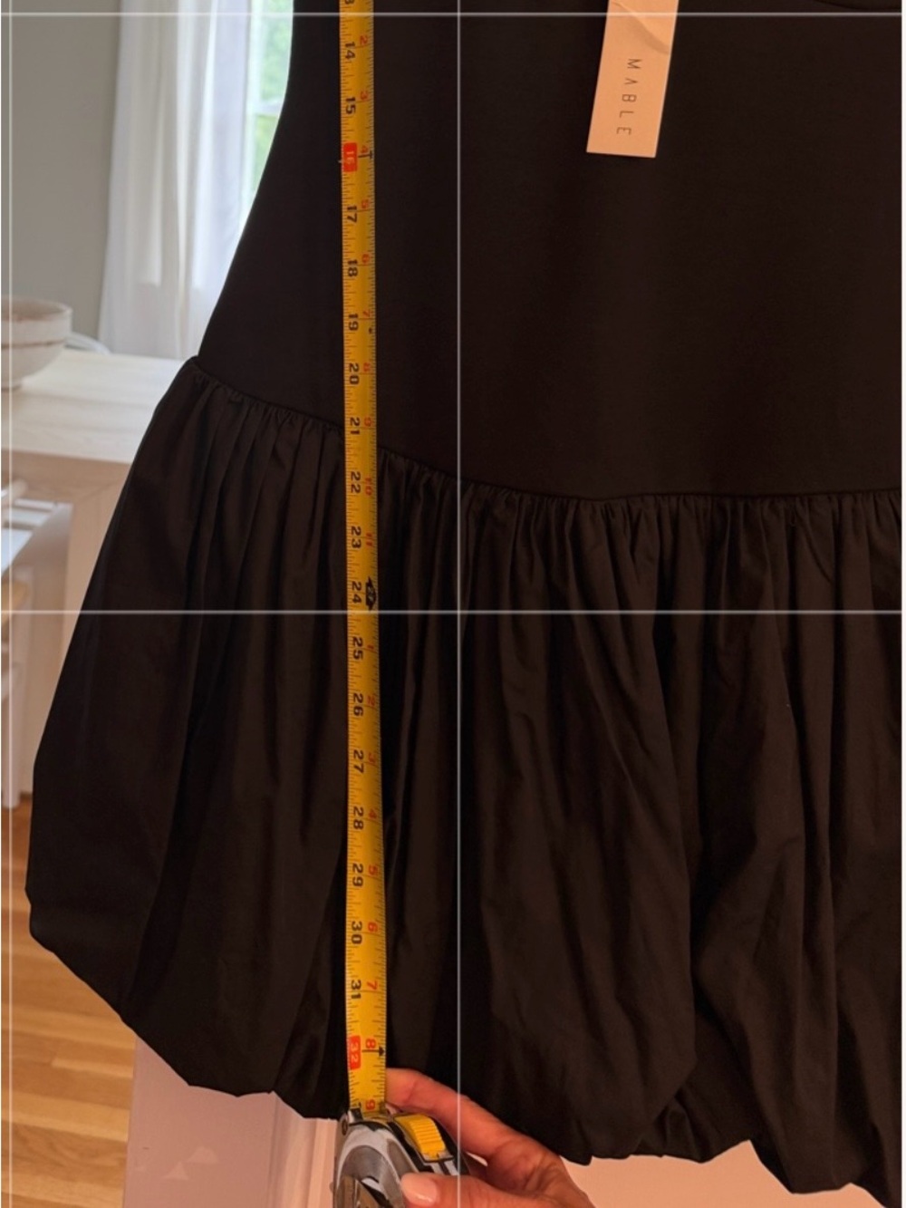 Black Sleeveless Mini Dress with Gathered Bubble Skirt NWT - Picture 9 of 9